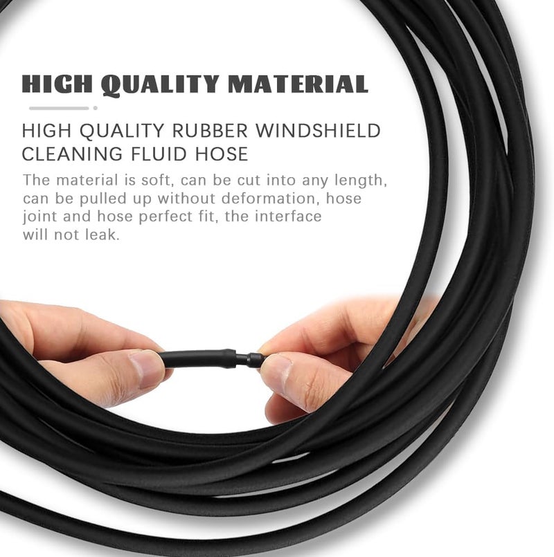 DWARFOO Windshield Washer Hose Kit, 42 In 1 Front Windshield Washer Nozzle Kit, 4805742AB 5116079AA Fluid Hose Connector, Windshield Washer Fluid Hose Compatible with Chrysler Dodge Jeep Ram - Image 5